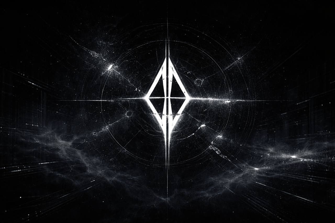 Imperium symbol on a dark cosmic background
